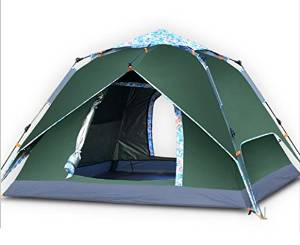 3-4 thickening coating silver spinning automatic ledger outdoor camping tent Green