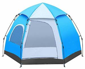 Many yurt camping 4-5 turret tent blue, light blue, Brown