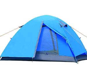 Double double tents for camping lovers rain leisure tent green, blue, Orange