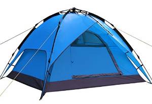 Two accounts fiberglass pole tent mountain camping tent for two blue green rose orange