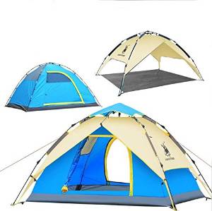 Three outdoor tent outdoor 3-4 persons with double automatic tent camping tent