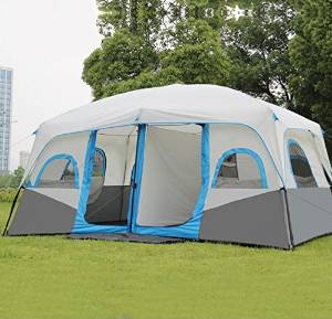 Outdoor marquee tent 5-8-10 two-room double door red, blue
