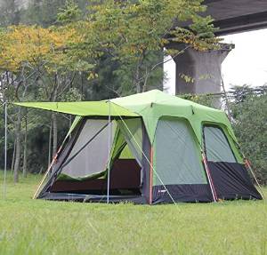 Aluminum stick automatic two-Chamber 3-4 were camping tent outdoor 5-6 one bedroom many people tent
