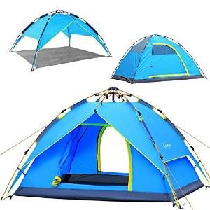 Aluminum 3-4 for three people automatically double tent camping products