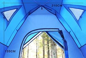 Outdoor tent camping outdoor products 3-4 double rain automatically camping tent-green-blue
