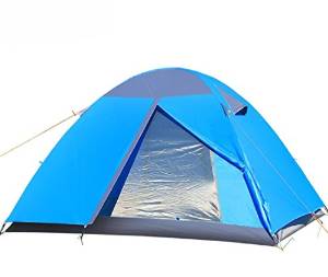3-4 people with double camping hiking tent rain camping tent green, blue, Orange