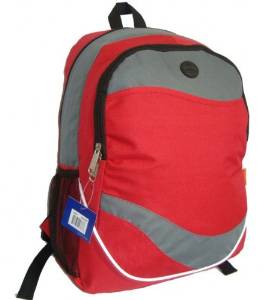 DDI 703156 600D Poly Backpack 17.5 in. x 12 in. x 6 in. Red-Grey. Case Of 30