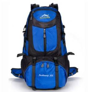 Outdoor Backpack Backpack Bags for Men and Women 50 L Multifunctional Backpack Hiking Backpack Belt Bearing System the Light Blue