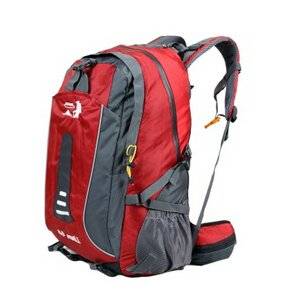 45 L Outdoor Backpack Men and Women Travel Hiking Backpack Wine Red