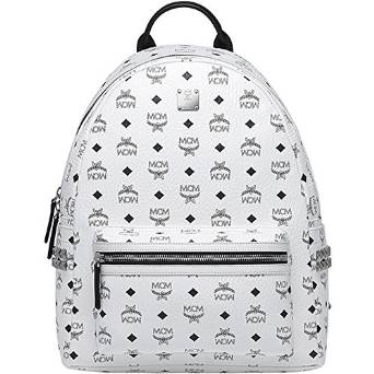2016 SS MCM Authentic STARK Medium Backpack - White MMK6SVE38WT