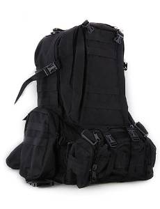Black Military Tactical Rucksack Shoulder Bag Backpack EDC Every Day Carry