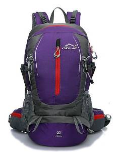 Multifunctional Waterproof Outdoor Travel Sports Camping Hiking Mountaineering Cycling Package 40L , purple