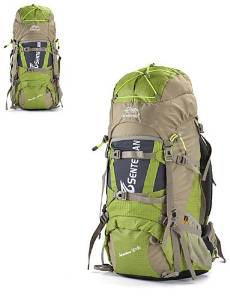 Professional Outdoor Sports Riding Camping Water Resistant Multifunction Shoulders Mountaineering Bags 55 + 5L , orange