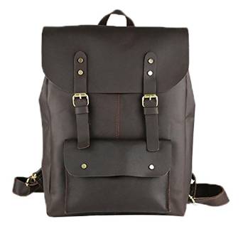 Genda 2Archer Vintage Genuine Leather Backpack College School Bag for Teens