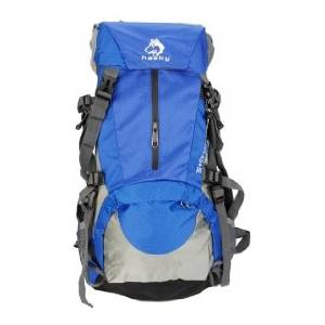 easyshop 45+5L Heavy Duty Hiking Camping Travel Backpack Bag Blue