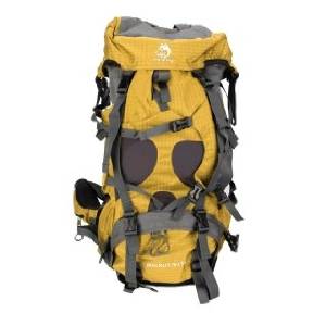 easyshop 70+5L Heavy Duty Hiking Camping Travel Backpack Bag Yellow
