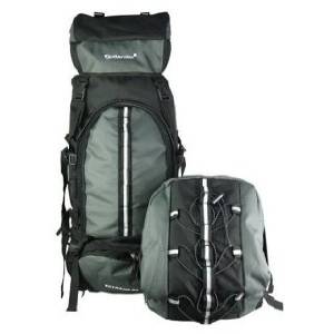 easyshop New 70L+10L Outdoor Backpack Rucksack Hiking Camping Pack Travel Shoulders Bag Black & Gray
