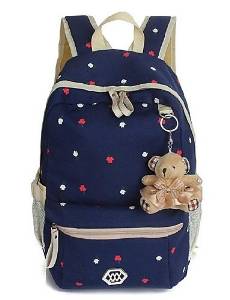 ZWC Women Canvas Bucket Backpack - Pink / Blue / Green / Black