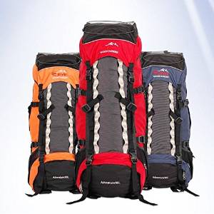 QJYB 90L mountaineering bags outdoors men and women shoulder-bulk-hiking backpack with rain cover