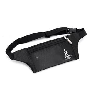 Outdoor Slim Close Fitting Waist Bag Rose Red