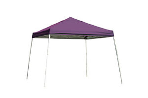ShelterLogic 22706 12 ft. x 12ft. Sport Pop-up Canopy Slant Leg Purple Cover New