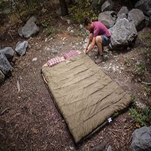 Sports Queen Size Sleeping Bag Camping Outdoor Oversized Huge Green Elite Hiking