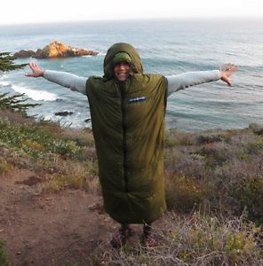 Rare Custom Made Feathered Friends Rock Wren Down Nylon Sleeping Bag/Suit