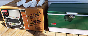 COLEMAN Snow Lite Green Cooler 10 Gallon 1983 vintage-Model 5254