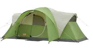 Coleman Montana 8-Person 1-Rm 16x7' ft Modified Dome Tent Camping Shelter, Green