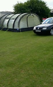 Kampa carbis 5 tent with panaramic sides & porch & trailer job lot camping gear