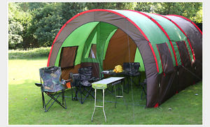 8-10Person/Men Waterproof Camp 1+2 Room Hiking Camping Tunnel Family Large Tent