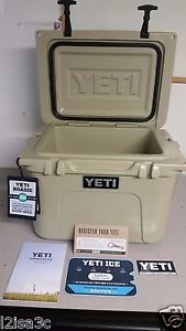 YETI Roadie 20 Cooler Tan color New Never used, company logo includes sticker
