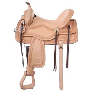 Tough-1 Saddle Blackwell Hardseat Competition 16" Light Oil KS1016