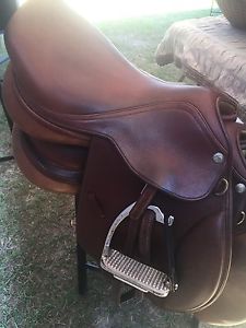 Pessoa Rodrigo Pony Saddle 15" Med Tree Perfect Condition Stir Leathers Irons!!