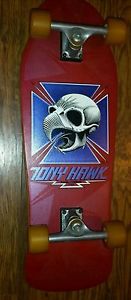 1980s Red NOS Powell Peralta Tony Hawk chicken skull full size skateboard OG