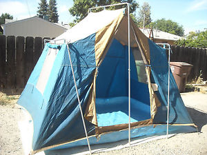 Vintage Canvas Camping Tent 8' x 10'