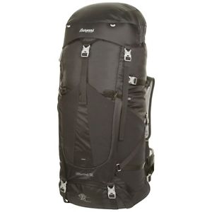 BERGANS Glittertind Rucksack, 70 L, Black/Solid Light Grey, Torso Lenght: Large