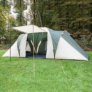 skandika Daytona 6 Person Man Family Dome Tent Mosquito Mesh Camping Green New