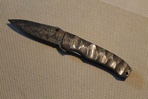 Custom Damastmesser Alabama Damast Titan Knife Damascus Messer Taschenmesser
