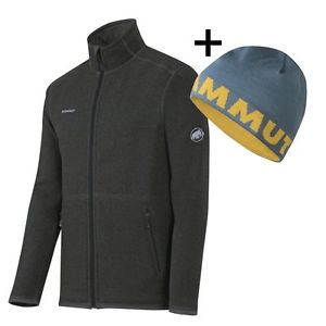 POLAR JACKET MEN + WendeMütze SET, graphite, Midlayer,Fleece-, Skitouren- u. Wan