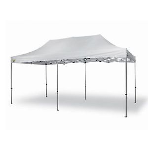 Gazebo Esterno Trolley Colore bianco Telo Tenda Tendone Copertura Pro 3x6 Berto