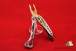 Gold-Werk Leatherman Skeletool 24 Karat Gold vergoldet 830956