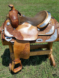 14" Double J Western Pleasure Show Saddle - Made in Texas