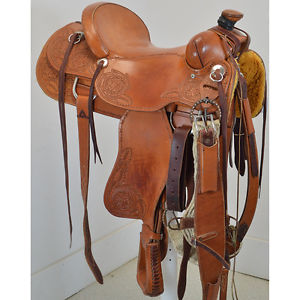 Used 15.5" D.R. Medley Maker Handmade Ranch Saddle Code: U155DRMEDLEY34FL