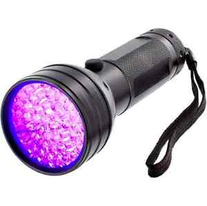 51 UV LED Scorpion Detector Hunter Finder Ultra Violet Blacklight Flashlight AA