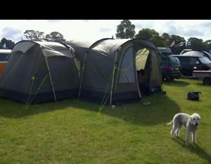 Kampa pendine 8 man tent with footprint , carpet and additional porch awning