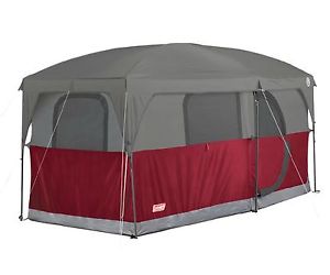 NEW! COLEMAN Hampton 6 Person Family Camping Cabin Tent w/ WeatherTec | 13' x 7'