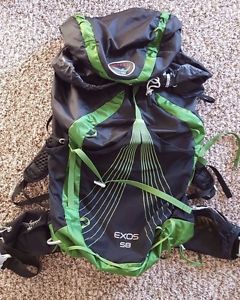 Osprey Packs Exos 58 Backpack Basalt Black Large $219 Ultralight Backpacking