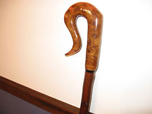 Stunning Blackthorn & Irish Burr Elm Cleek Stick/ Walking Stick!!!!!!