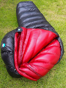 BRAND NEW! - 1000g 95% Goose Down Sleeping Bag - Shiny Nylon - Black Crag Cloud